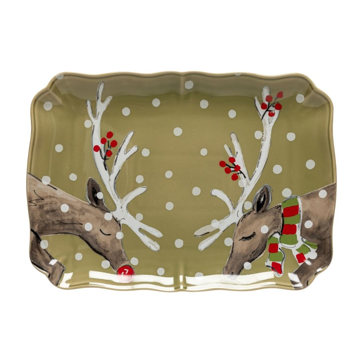 Plat Rectangulaire Deer Friends - Vaisselle de Noël