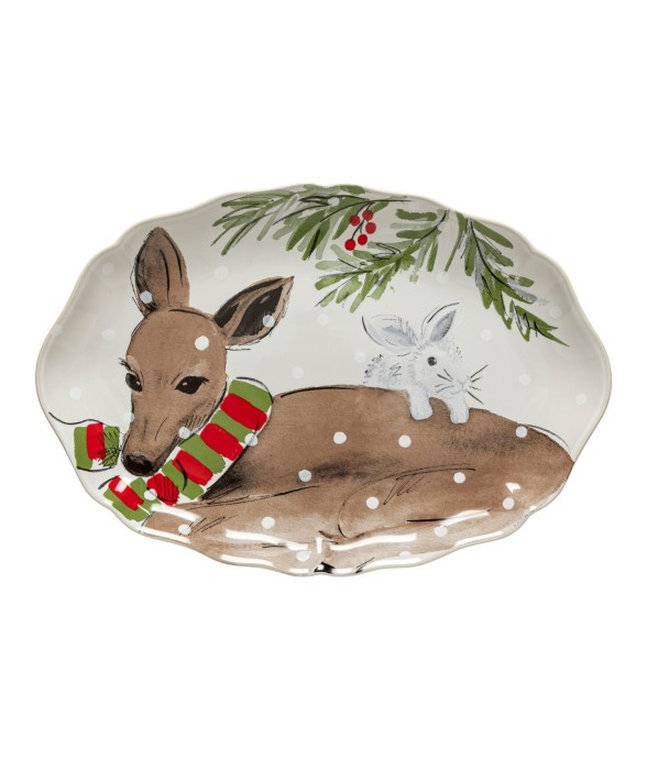 Plat Ovale Deer Friends