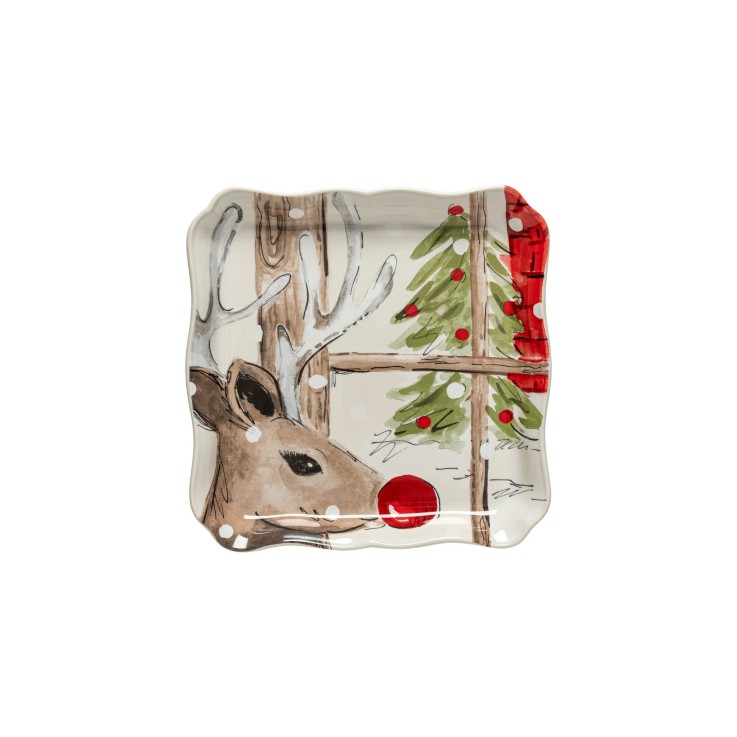 Plateau Carré Deer Friends - Vaisselle de Noël