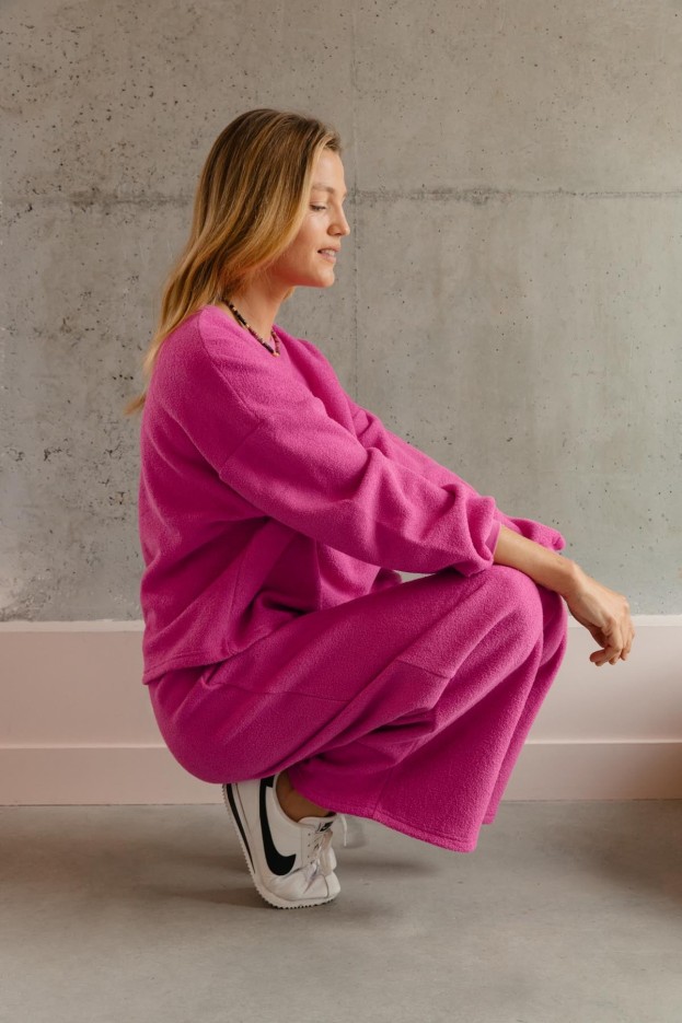 Pantalon Cocoon 100% Coton - Fushia