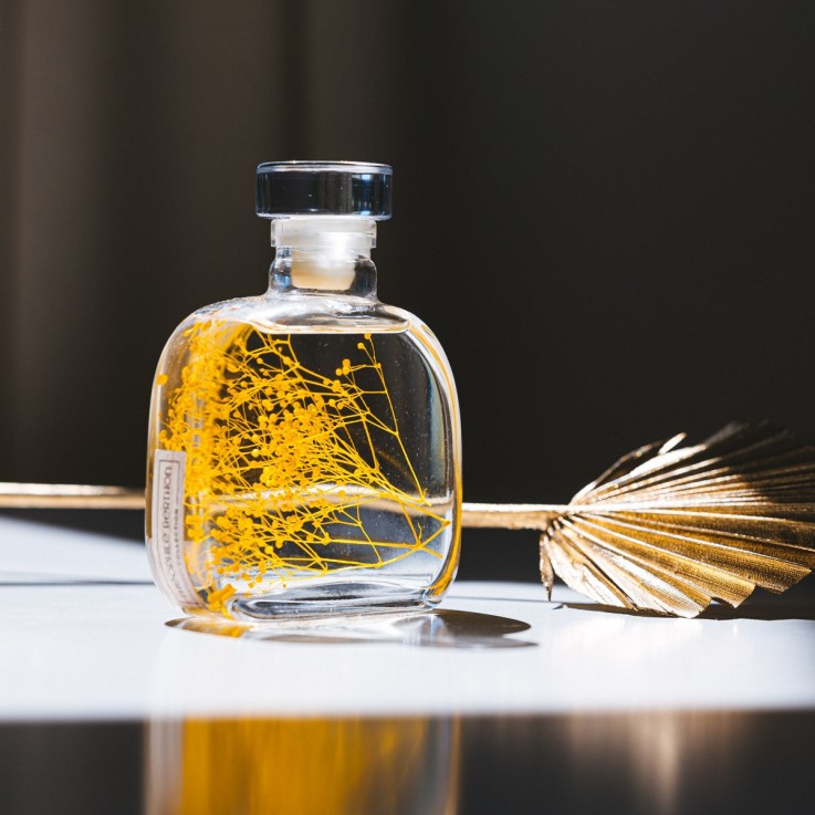 Herbarium fait main Plante immergée Capsule Gypsophile safran