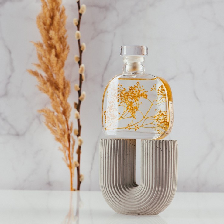 Herbarium fait main Plante immergée Capsule Gypsophile safran