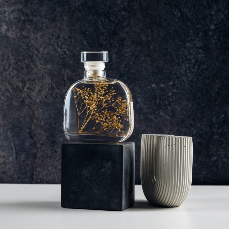 Herbarium fait main Plante immergée Capsule Gypsophile or