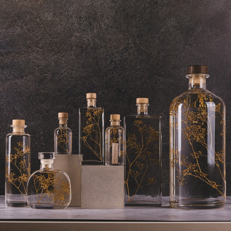 Herbarium fait main Plante immergée Gypsophile or 3L