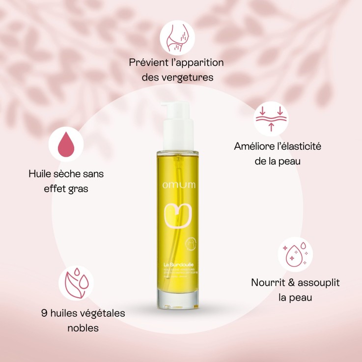 Huile sèche pour le corps action ciblée vergetures La Surdouée (100 ml) Bio