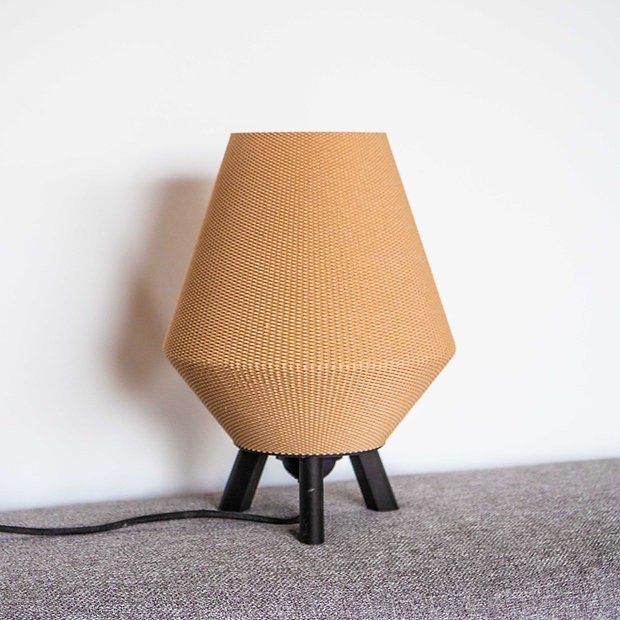 Lampe design Ruby / Bois tressé / 27cm