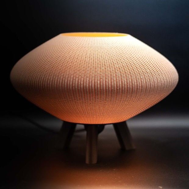 Lampe Harmony / bois tressé / 25cm