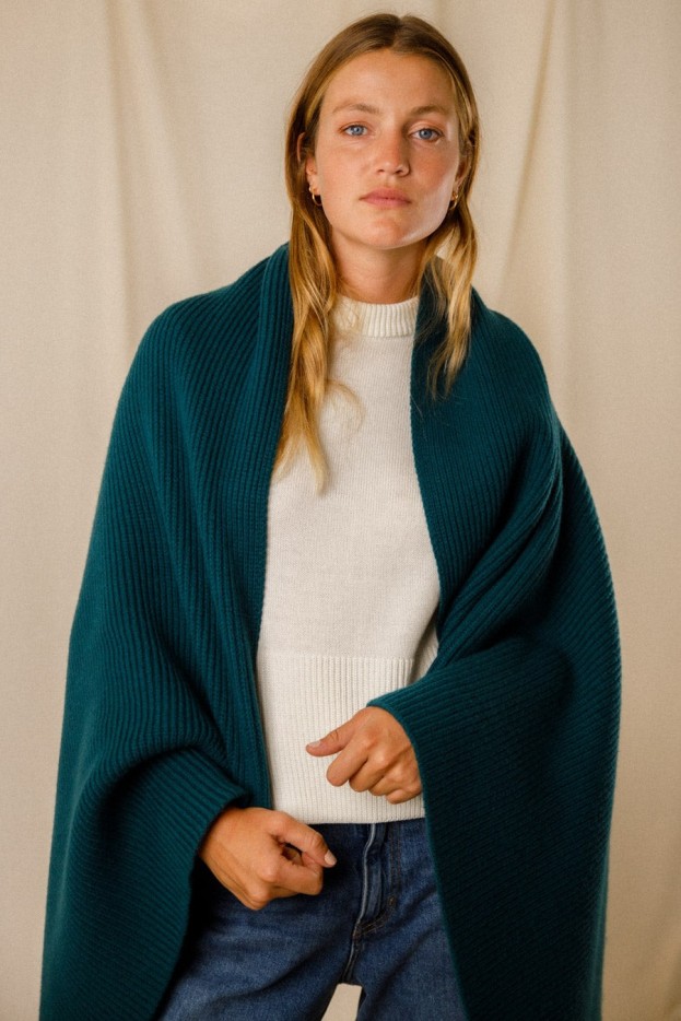 Plaid Royal Mer en laine