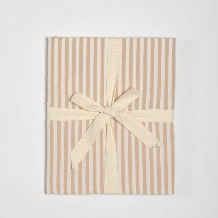 Taie traversin Percale de Coton Bio rayé