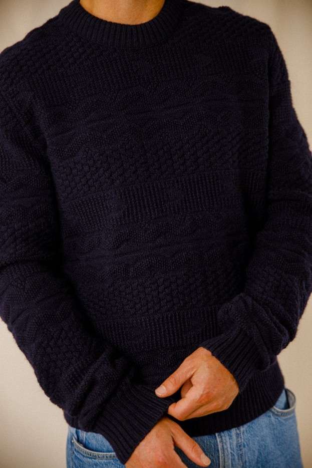 Pull camionneur unisexe Lou tweed