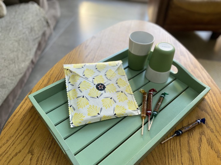 Pochette cadeau réutilisable en coton