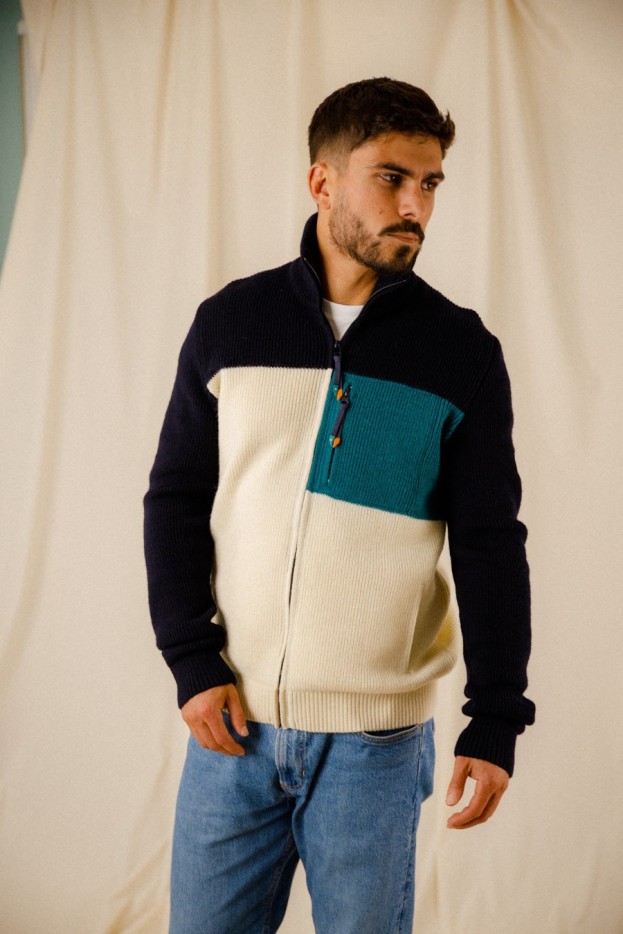 Blouson zippé Etienne laine vierge
