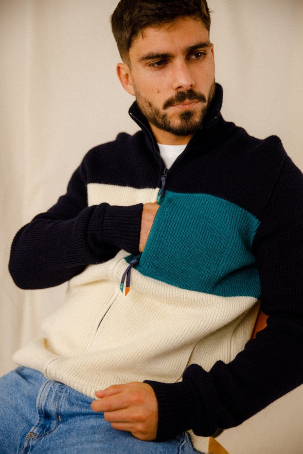 Blouson zippé Etienne laine vierge