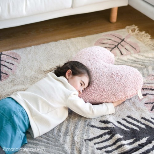  Coussin En Coton Cœur Rose Stars