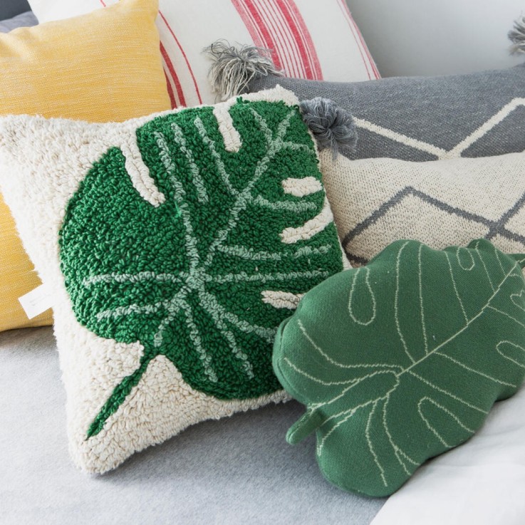 Coussin En Coton Monstera Plants