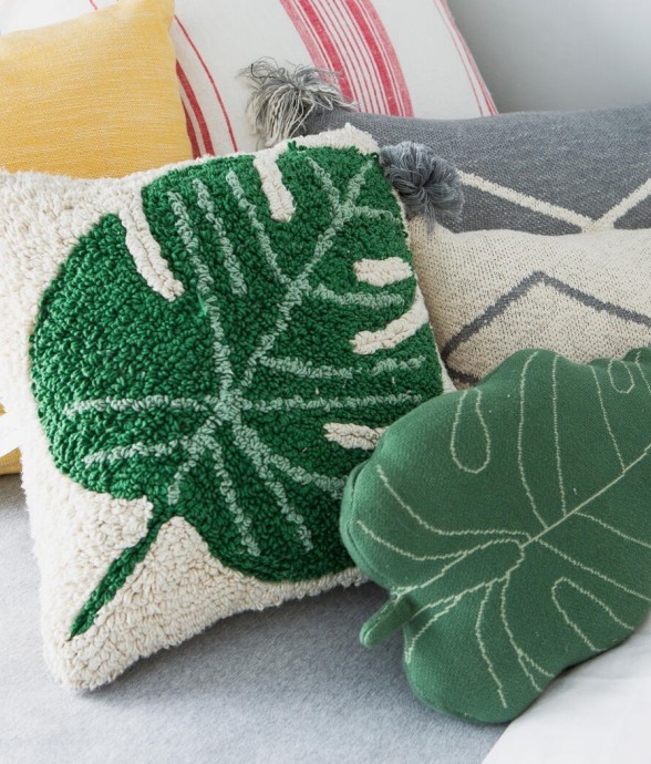 Coussin En Coton Monstera...