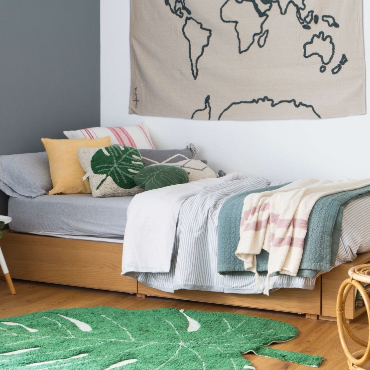  Coussin Tricoté En Coton Feuille De Bébé