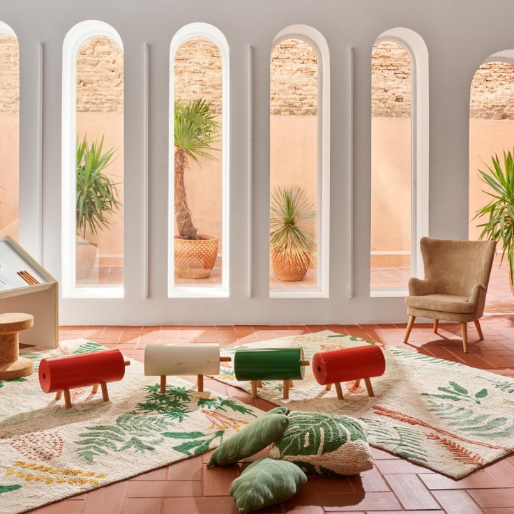  Coussin Tricoté En Coton Feuille De Bébé