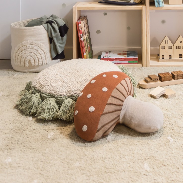 Coussin En Coton Circle Green Plants