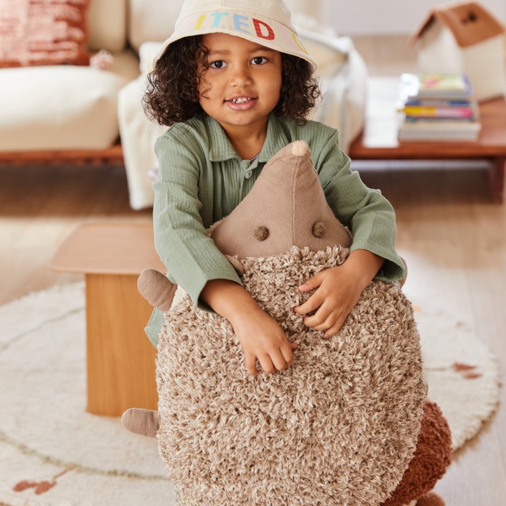  Coussin De Sol En Coton Hérisson Chasse Aux Champignons