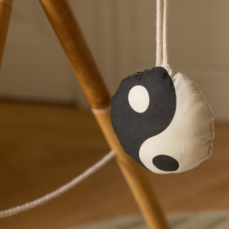 Set De 3 Hochets Suspendus En Coton Panda Bamboo