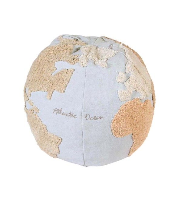 Pouf En Coton Carte Du...