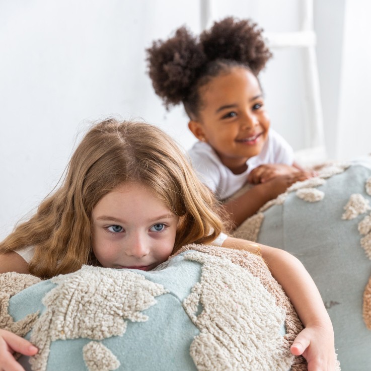 Pouf En Coton Carte Du Monde Back To School