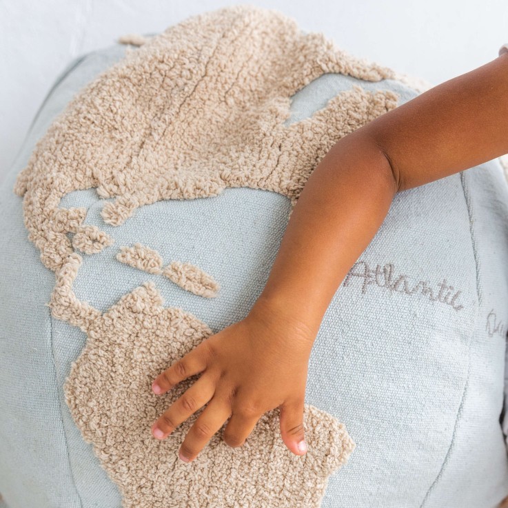 Pouf En Coton Carte Du Monde Back To School