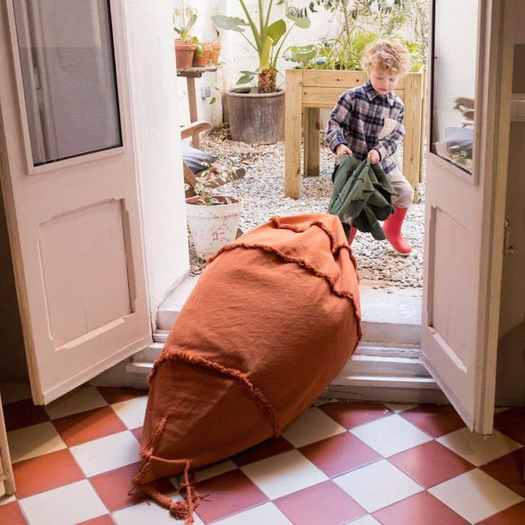 Bean Bag En Coton Cathy La Carotte Oli&Carol