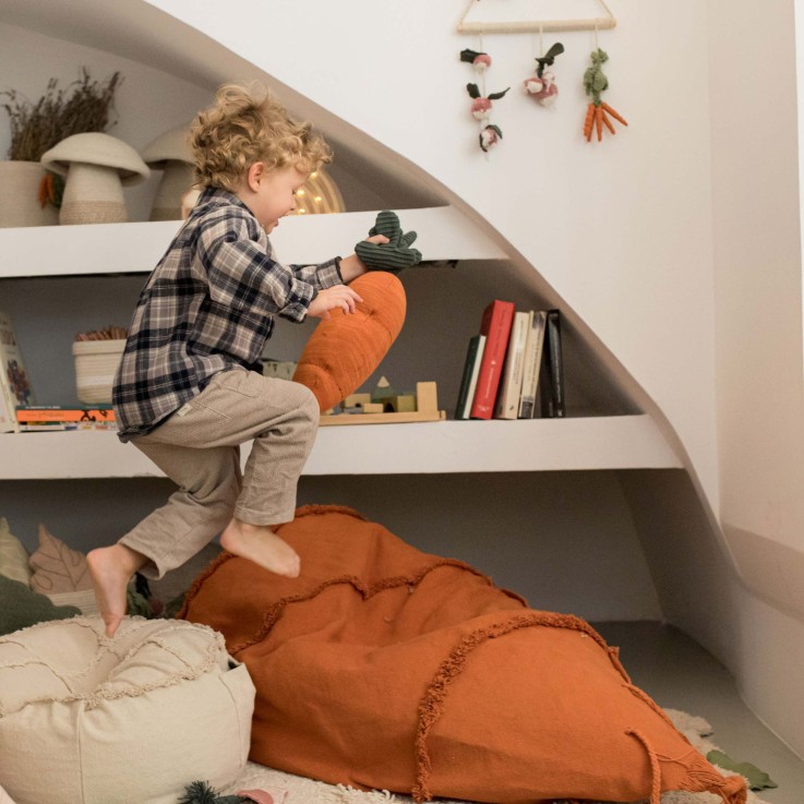 Bean Bag En Coton Cathy La Carotte Oli&Carol