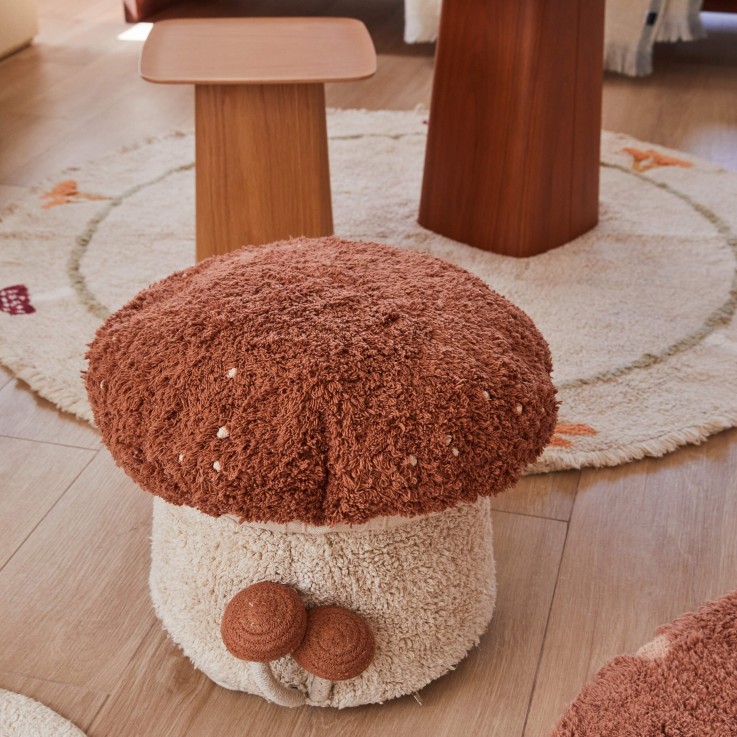Pouf En Coton Bolet Mushroom Hunt