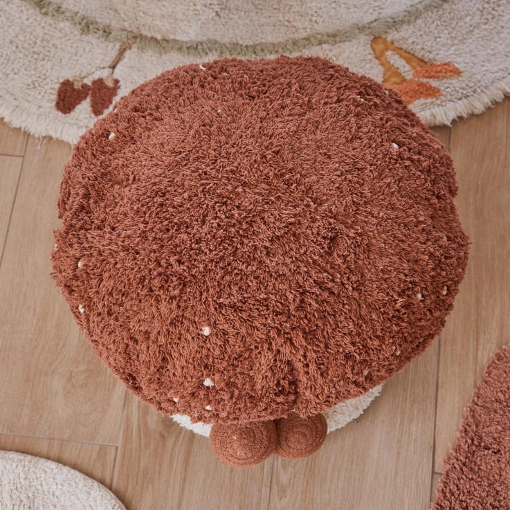 Pouf En Coton Bolet Mushroom Hunt