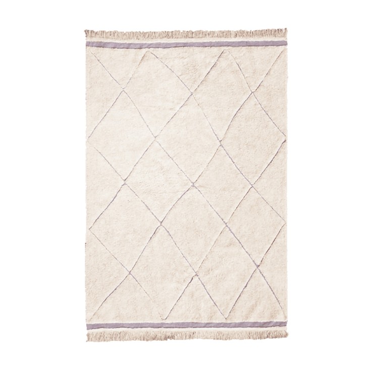 Tapis Rectangulaire En Coton Bérébère Upcyclé