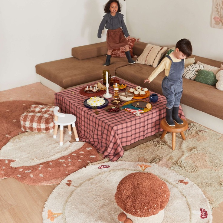 Tapis En Coton Chanterelle Chasse Aux Champignons