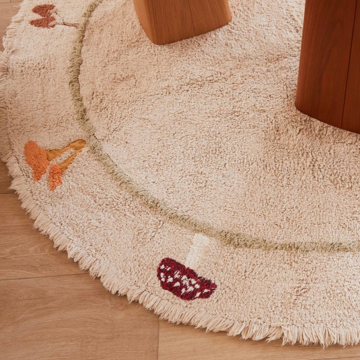 Tapis En Coton Chanterelle Chasse Aux Champignons