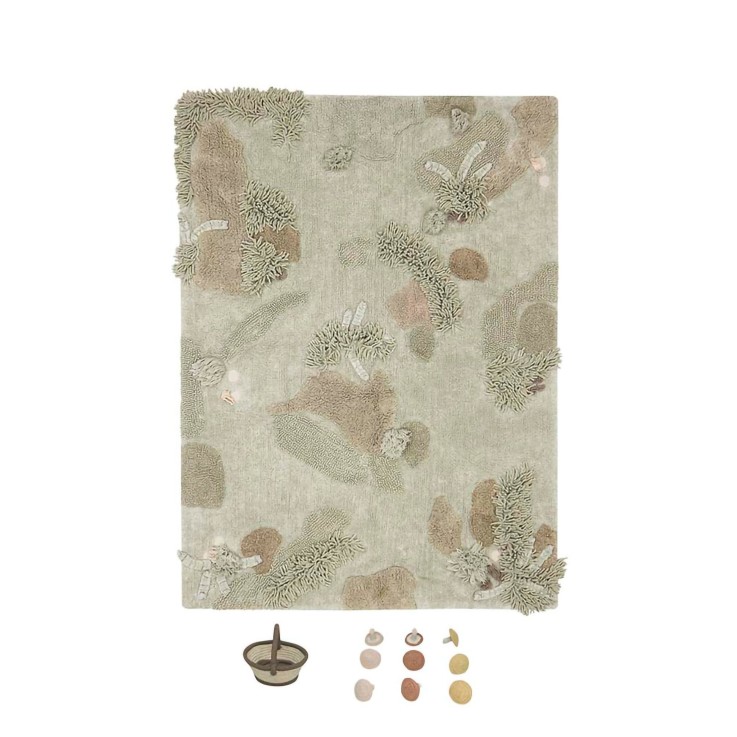 Tapis En Coton Forêt De Champignons Chasse Aux Champignons