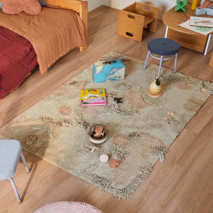 Tapis En Coton Forêt De Champignons Chasse Aux Champignons