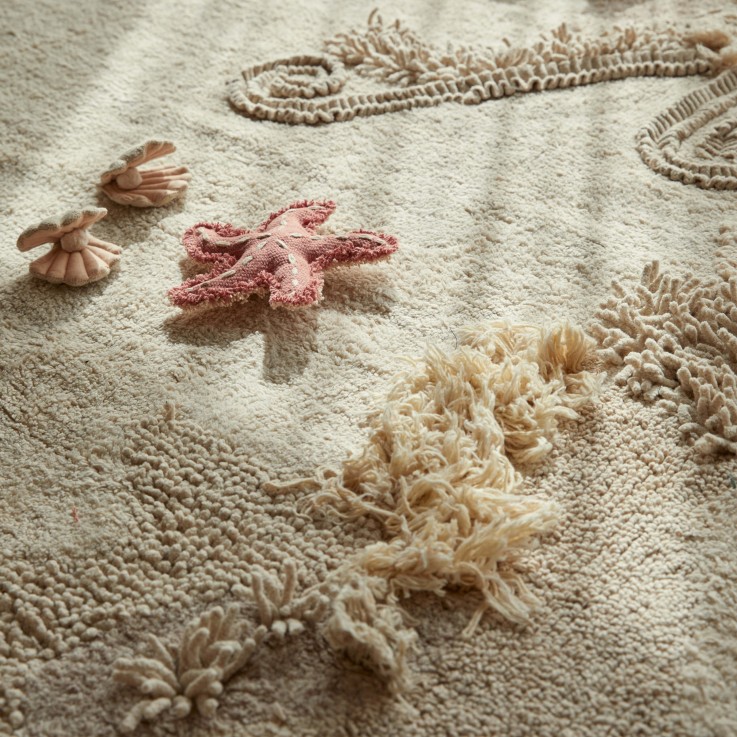 Tapis Rectangulaire En Coton Fond Marin Merveilles De La Mer