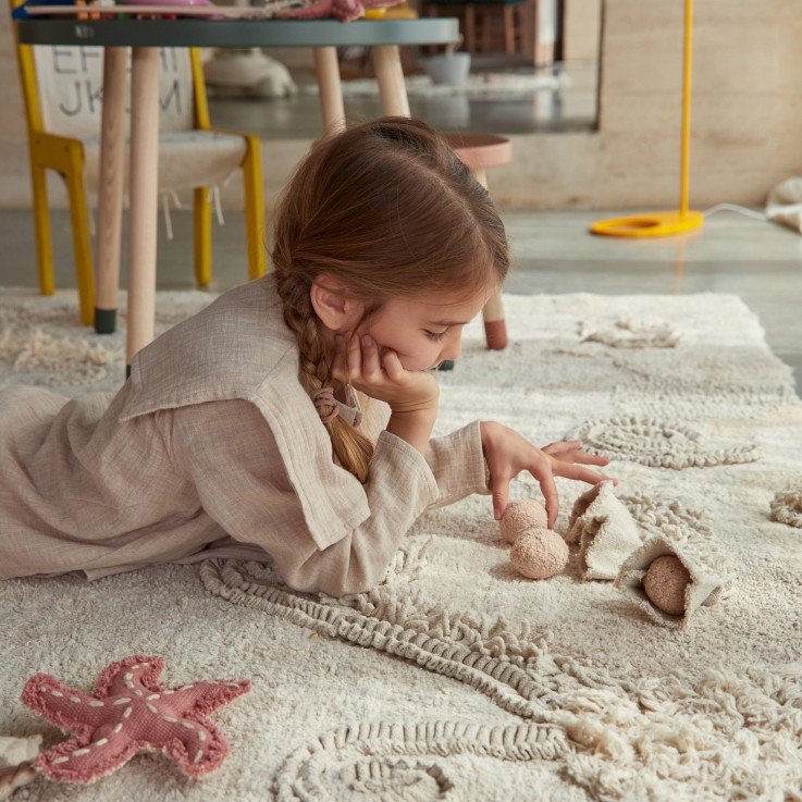 Tapis Rectangulaire En Coton Fond Marin Merveilles De La Mer