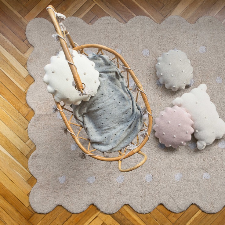 Tapis Rectangulaire En Coton Biscuit