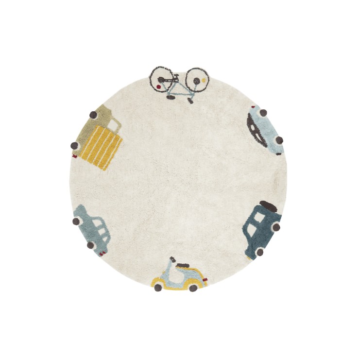 Tapis Rond En Coton Wheels Eco-City