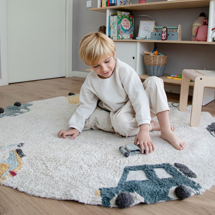 Tapis Rond En Coton Wheels Eco-City