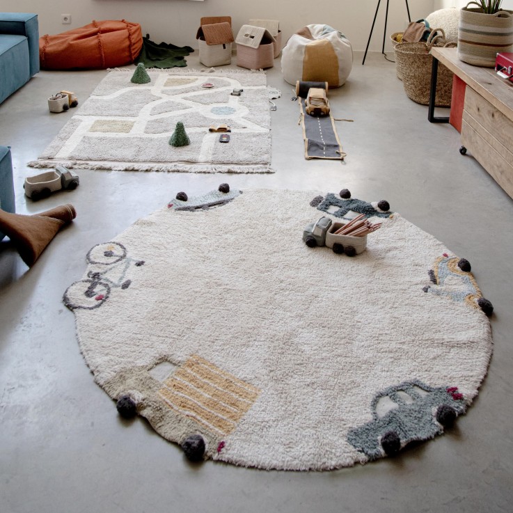 Tapis Rond En Coton Wheels Eco-City