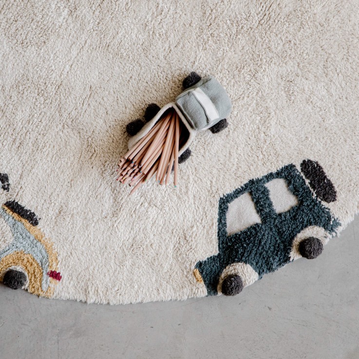 Tapis Rond En Coton Wheels Eco-City