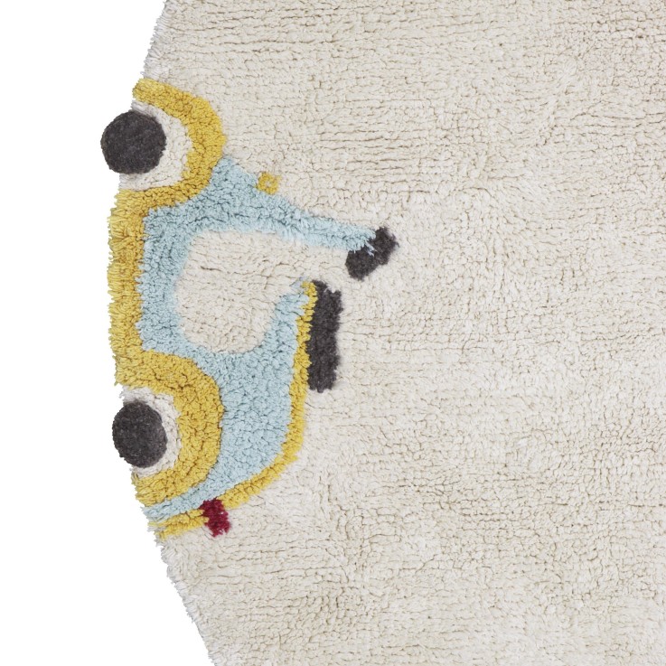 Tapis Rond En Coton Wheels Eco-City