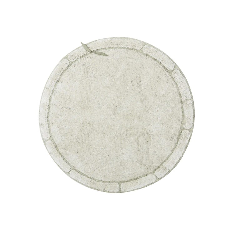 Tapis Rond En Coton Feuille De Bambou Bamboo