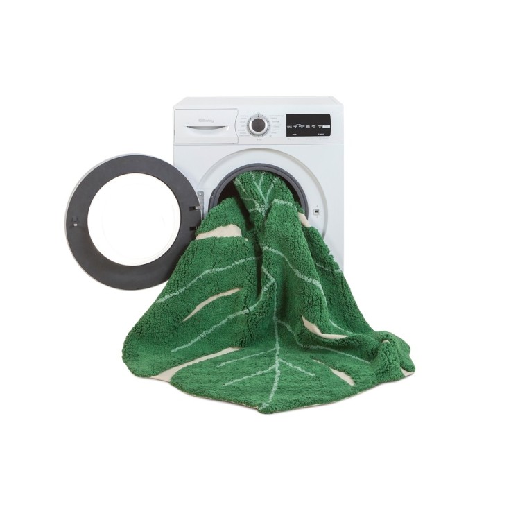 Tapis Rectangulaire En Coton Feuille Monstera Plants