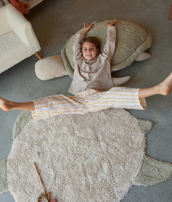 Tapis Rond En Coton Tortue...