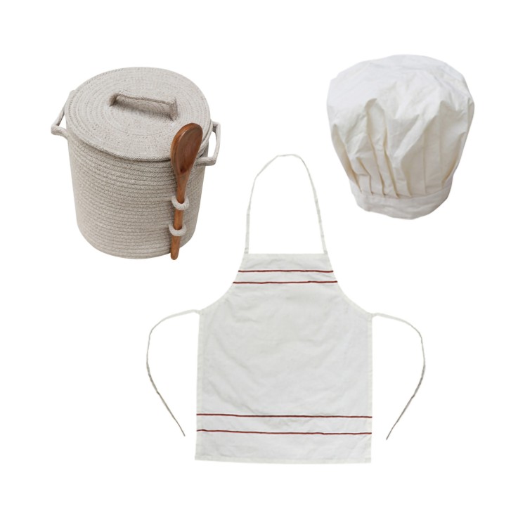 Panier De Cuisine En Coton Little Chefs