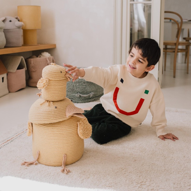 Panier Mini Charlie Le Poulet En Coton The Animal Crew